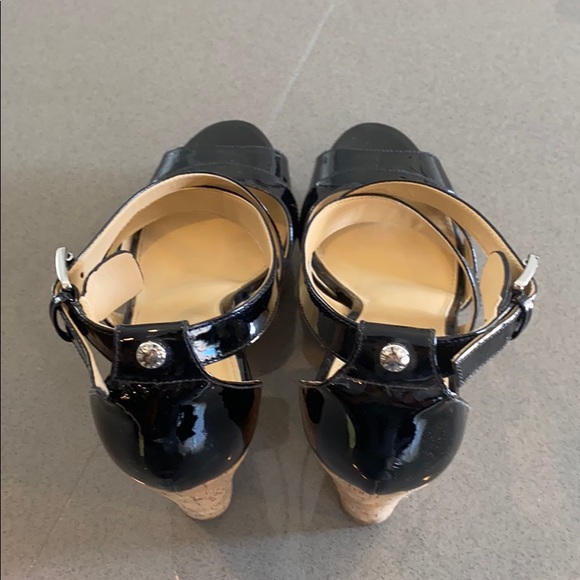 Michael Michael Kors Black Patent Wedges, Size 8 - Picture 6 of 11
